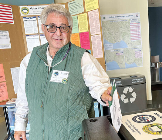 Who Got Out to Vote? Joseph Eaton drops his ballot in the box at the City of Watsonville Civic Plaza voting station on June 2. (Tarmo Hannula/Pajaronian file)