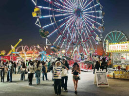 county fair at night