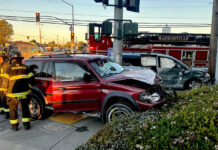 Photo story: One injured in East Lake Avenue crash